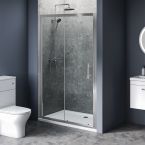1600mm x 700mm Single Sliding Door Shower Enclosure and Shower Tray