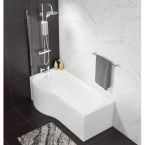 Aqua i 6mm P Shaped Bath Screen 1400mm x 800mm