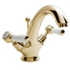 BC Designs Victrion Lever Mono Basin Mixer Tap with Pop Up Waste - Gold