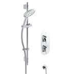 Bristan Hourglass Thermostatic Shower Mixer With Riser Rail Kit - Chrome