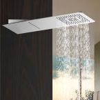 Eastbrook Double Outlet Rectangle Wall Mounted Shower Head with Waterfall - Stainless Steel