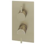 Eastbrook Round Two Outlet Concealed Shower Mixer – Brushed Brass