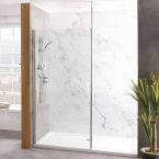 Eastbrook Valliant Walk-In Wetroom Shower Screen Front Panel with Round Pole & Hand Hold 1200mm