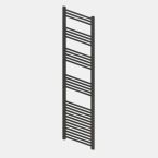 Eastbrook Wendover 600mm x 600mm Straight Ladder Towel Radiator - Matt Anthracite