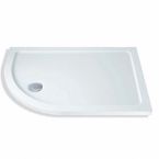MX Elements Low profile Quadrant shower trays Stone Resin Offset Quadrant Left Hand 1200mm x 800mm Flat top