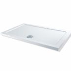 MX Elements Low profile shower trays Stone Resin Rectangle 1200mm x 900mm Flat top