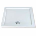 MX Elements Low profile shower trays Stone Resin Square 800mm x 800mm Flat top