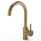 Ellsi 3 in 1 Single Lever Hot Water Kitchen Sink Mixer - Brushed Gold
