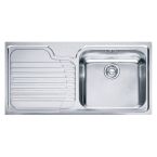 Franke Galassia GAX 611 LHD Inset Sink with 1 Bowl, Drainer & Waste 1000mm Left Hand - Brushed Stainless Steel