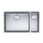 Franke Mythos MYX 160-50-16 Stainless Steel Undermount Sink 1.5 Bowl 725mm - Right Hand