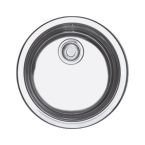Franke Rotondo RBX 610 Round Stainless Steel Inset Sink 1 Bowl 440mm