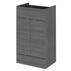 Hudson Reed Fusion 500mm Fitted Drawer Line Unit - Anthracite Woodgrain