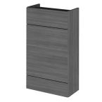 Hudson Reed Fusion Slimline 500mm Fitted WC Unit - Anthracite Woodgrain