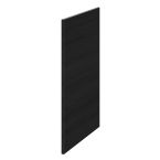 Hudson Reed Fusion 370mm Decorative End Panel - Charcoal Black Woodgrain