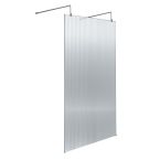Hudson Reed Fluted Wetroom Screen with Arms & Feet 900mm - Chrome