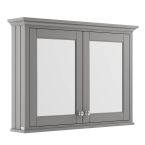 Hudson Reed Old London 1050mm Mirror Cabinet - Storm Grey