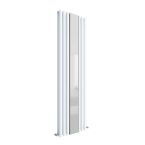 Nuie Revive Vertical Double Panel Designer Radiator with Mirror 1800mm x 499mm - High Gloss White