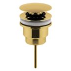 Hudson Reed Slotted & Un-Slotted Universal Push Button Basin Waste - Brushed Brass