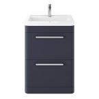 Hudson Reed Solar 600mm Freestanding Cabinet & Ceramic Basin - Indigo Blue