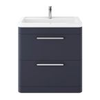 Hudson Reed Solar 800mm Freestanding Cabinet & Ceramic Basin - Indigo Blue