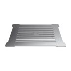 Hudson Reed Square White Shower Waste - Chrome Grill