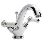 Hudson Reed Topaz Dome Lever Mono Basin Mixer with Pop-up Waste - Chrome