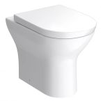 Kartell K-Vit Project Round Back to Wall Toilet & Soft Close Seat - White