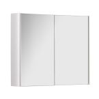 Kartell Options 800mm 2 Door Mirrored Cabinet - White Gloss