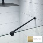 Kudos Ultimate Angled Glass to Wall Stabiliser Pack - Polished Gold
