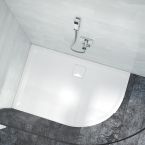 Merlyn Level 25 Offset Quadrant Slip Resistant Shower Tray 1200mm x 900mm Right Hand - White
