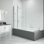 Merlyn Two Panel Hinged Bath Screen 900mm x 1500mm - Right Hand