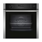 Neff N50 Built In Slide & Hide Single Electric Oven with VarioSteam B5AVM7HH0B - Stainless Steel/Black
