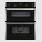 Neff N50 Built Under Double Compact Electric Oven J1ACE2HN0B - Stainless Steel/Black