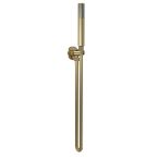 Nuie Arvan Outlet Elbow with Parking Bracket, Flex and Handset - Brushed Brass
