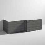 Nuie Arno Square Shower Bath End Panel 700mm - Anthracite Woodgrain