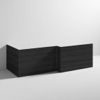 Nuie Arno Square Shower Bath Front Panel 1700mm - Charcoal Woodgrain