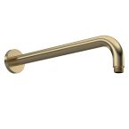 Nuie Arvan 345mm Wall Mounted Shower Arm - Brushed Brass