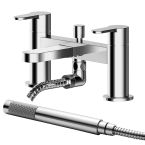 Nuie Arvan Deck Mounted Bath Shower Mixer with Kit - Chrome