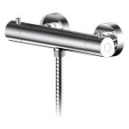 Nuie Binsey Thermostatic Bottom Outlet Square Shower Bar Valve - Chrome