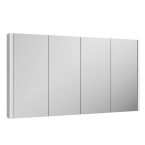 Nuie Eden 1200mm 4 Door Mirror Cabinet - Gloss White