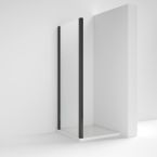 Nuie Rene Semi Frameless Shower Side Panel 900mm x 1850mm - Matt Black