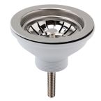 Nuie Strainer Waste with Pull Out Basket - Chrome