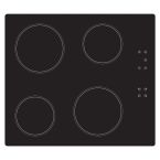 Prima 60cm Electric Hob with Touch Control PRCEH106 - Black Glass