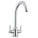 Prima Albany 1 Tap Hole Dual Lever Kitchen Sink Mixer - Chrome