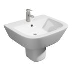 Kartell Project 530mm 1 Tap Hole Basin and Semi-Pedestal