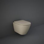 RAK Feeling Wall Hung Rimless Toilet & Soft Close Toilet Seat - Matt Cappuccino