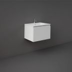 RAK Joy Uno 600mm Wall Hung Vanity Unit With Drop In Wash Basin - White