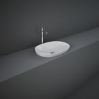 RAK Variant 500mm 0 Tap Hole Drop In Oval Basin - White
