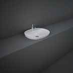 RAK Variant 500mm 1 Tap Hole Drop In Oval Basin - White