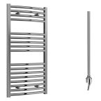 Reina Diva Electric Curved Towel Radiator with Standard Element 500mm x 1400mm - Chrome
